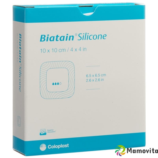 Biatain Silikon Schaumverband 10x10cm Selbsthaftend 10 Stück buy online