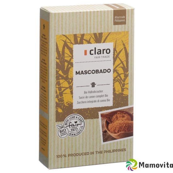 Claro Mascobado Vollrohrzucker Bio 500g buy online