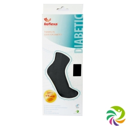 Reflexa Diabetic Socks 35-38 Black 1 Paar