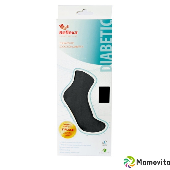 Reflexa Diabetic Socks 35-38 Black 1 Paar buy online