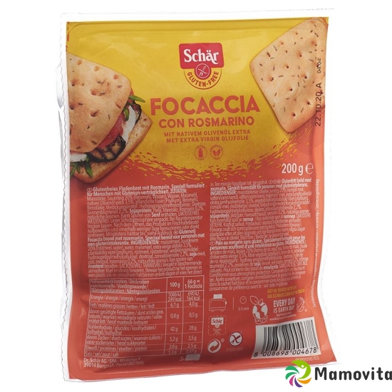 Schär Focaccia mit Rosmarin Glutenfrei 200g buy online