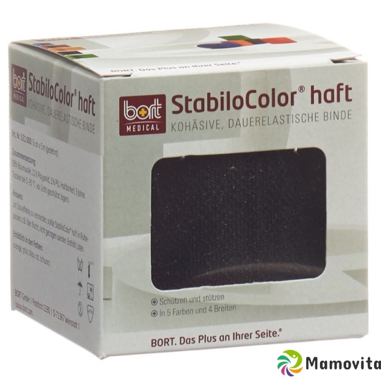 Bort Stabilo Color Bandage 6cmx5m Cohesive Black buy online