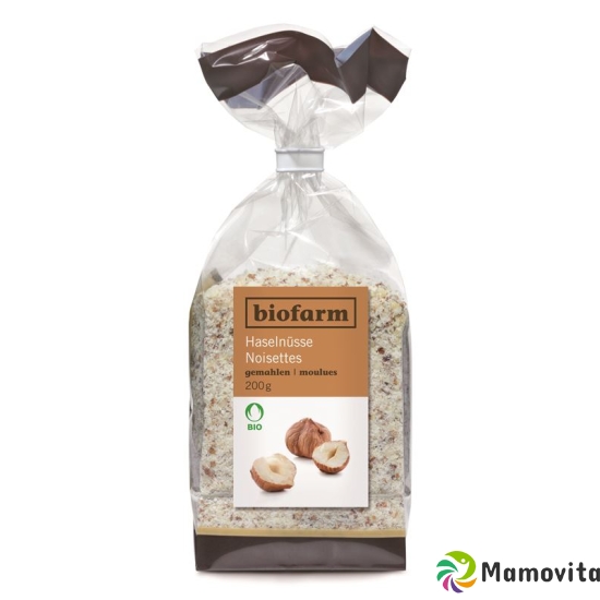 Biofarm Haselnuesse Gemahlen Knospe Beutel 200g buy online