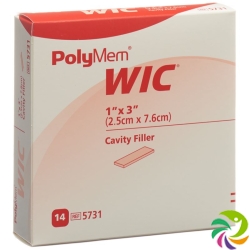 Polymem Wic Wundfueller 2.5x7.6cm Steril 14 Stück