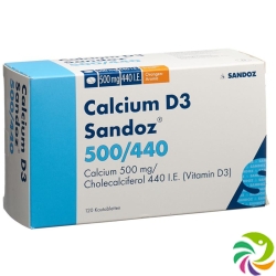 Calcium D3 Sandoz Kautabletten 500/440 Orange 120 Stück