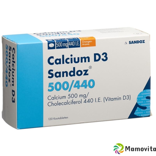 Calcium D3 Sandoz Kautabletten 500/440 Orange 120 Stück buy online