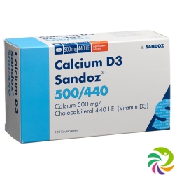 Calcium D3 Sandoz Kautabletten 500/440 Aprikose 120 Stück