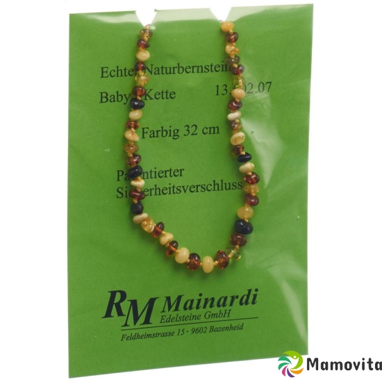 Mainardi Amber baby chain colored 32cm safety clasp buy online