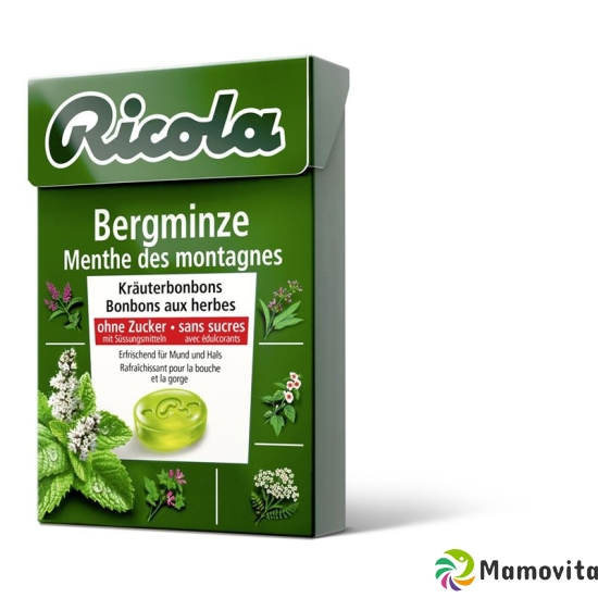 Ricola Bergminze Kräuterbonbons ohne Zucker Box 50g buy online