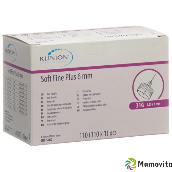 Klinion Soft Fine Pl Pen-Nadel 6mm 31g 110 Stück buy online