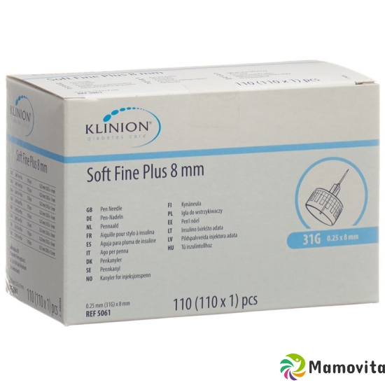 Klinion Soft Fine Pl Pen-Nadel 8mm 31g 110 Stück buy online