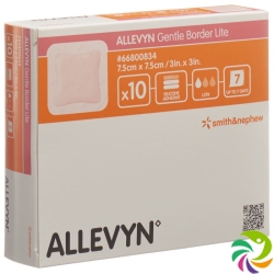 Allevyn Gentle Border Lite Wundverband 7.5x7.5cm 10 Stück