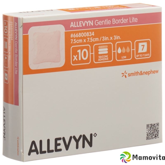 Allevyn Gentle Border Lite Wundverband 7.5x7.5cm 10 Stück buy online