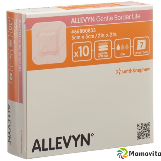 Allevyn Gentle Border Lite Wundverband 5x5cm 10 Stück buy online