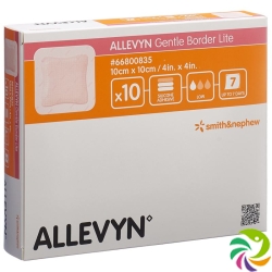 Allevyn Gentle Border Lite Wundverband 10x10cm 10 Stück