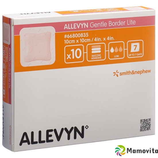 Allevyn Gentle Border Lite Wundverband 10x10cm 10 Stück buy online