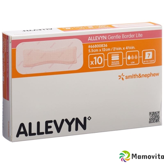 Allevyn Gentle Border Lite Wundverband 5.5x12cm 10 Stück buy online