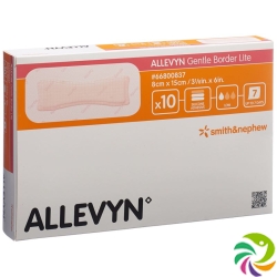 Allevyn Gentle Border Lite Wundverband 8x15cm 10 Stück