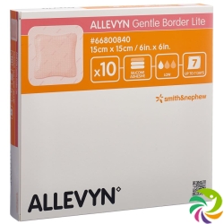 Allevyn Gentle Border Lite Wundverband 15x15cm 10 Stück