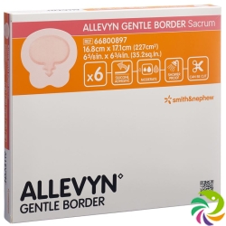 Allevyn Gentle Border Sacrum 16.8x17.1cm 6 Stück