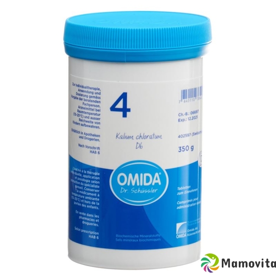 Omida Schüssler No4 Kal Chlor Tabletten D 6 350g buy online