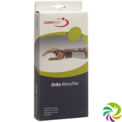 Omnimed Ortho ManuFlex Handgelenkbandage 22cm Rechts Grösse XS Grau-Bordeaux