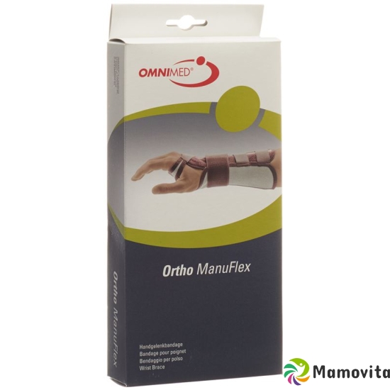 Omnimed Ortho ManuFlex Handgelenkbandage 22cm Links Grösse XS Grau-Bordeaux buy online