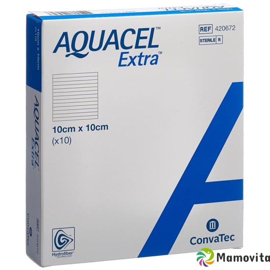 Aquacel Extra Hydrofiber Verb 10x10cm (n) 10 Stück buy online