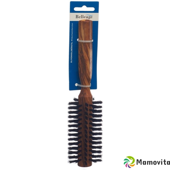 Belleage Round Olive Wood Brush buy online