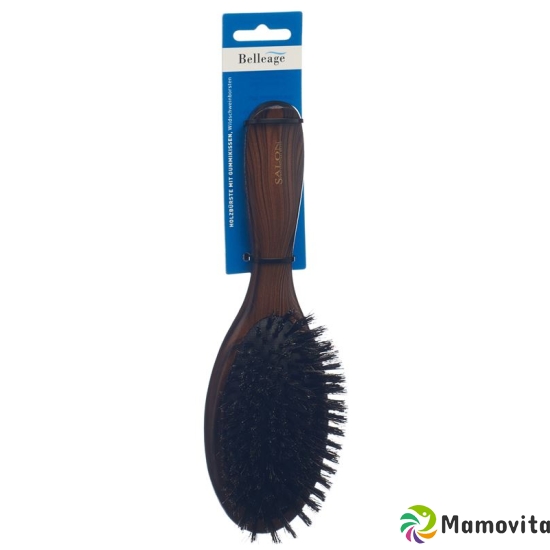 Belleage Wooden Brush Rubber Head Dark Oval buy online