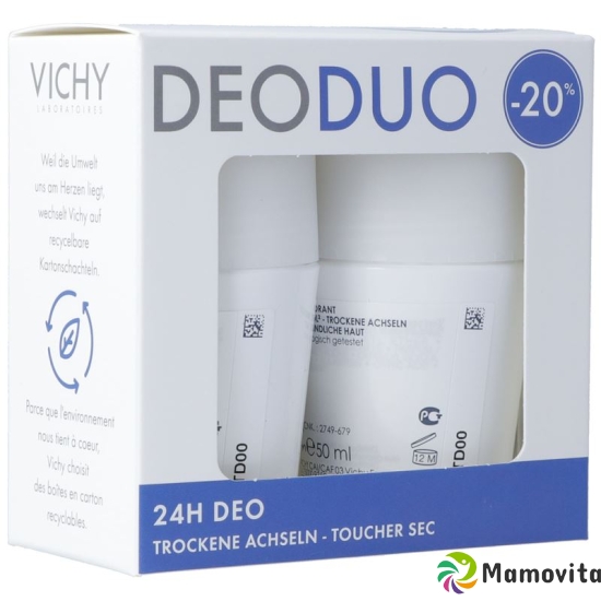 Vichy DeoDuo 24H Dry Touch Roll-On 2x 50ml buy online