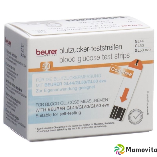 Beurer Teststreifen F Gl44+gl50 Mmol/l 2x 25 Stück buy online