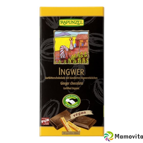 Rapunzel Zartbitter Schokolade Ingwer Bio 80g buy online