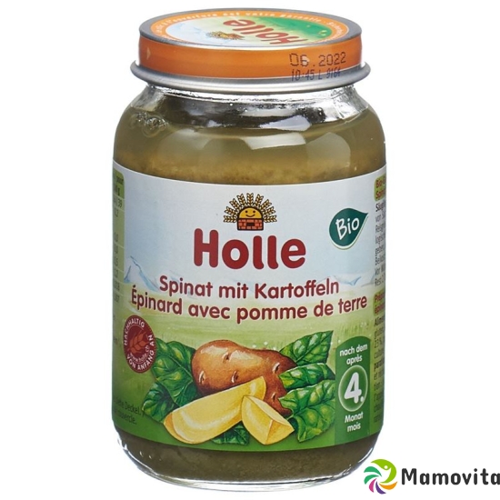 Holle Spinach with Potatoes from the 4th Month Organic 190g buy online