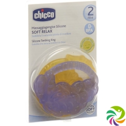 Chicco Massage Beissring Silikon Zit/tra 2+m 2 Stück