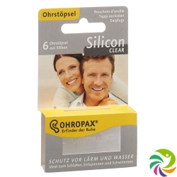 Ohropax Silicon Clear Earplugs 6 pieces