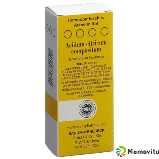 Acidum Citricum Compositum Tabletten 80 Stück buy online