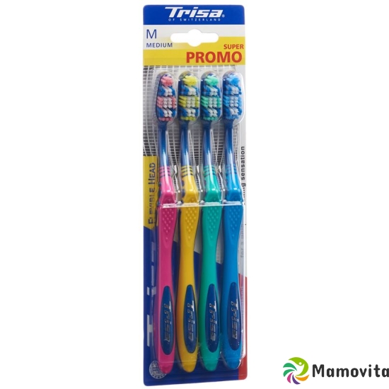 Trisa Flexible Head Toothbrush Quattro Medium buy online