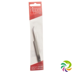 Nippes tick tweezers 12cm angled stainless steel