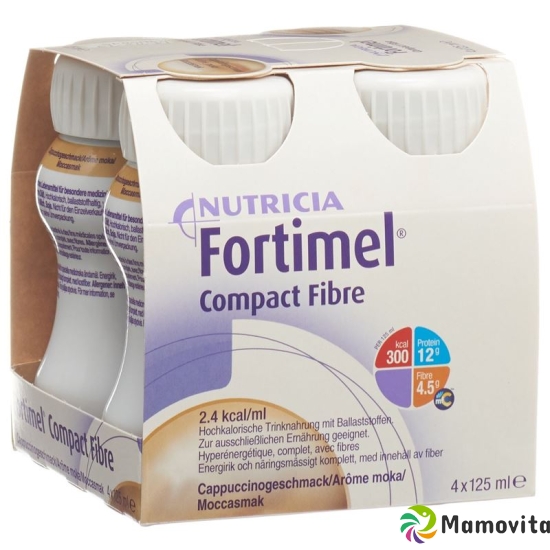 Fortimel Compact Fibre Cappuccino 4x 125ml buy online