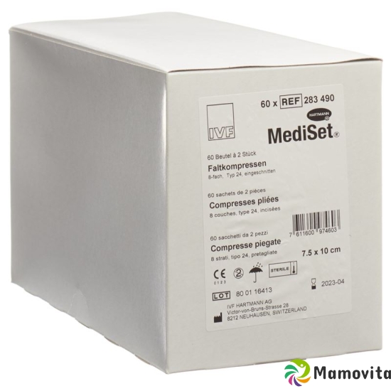 MediSet Faltkompressen Typ 24 8-fach 7.5x10cm 8-fach 2 Stück buy online