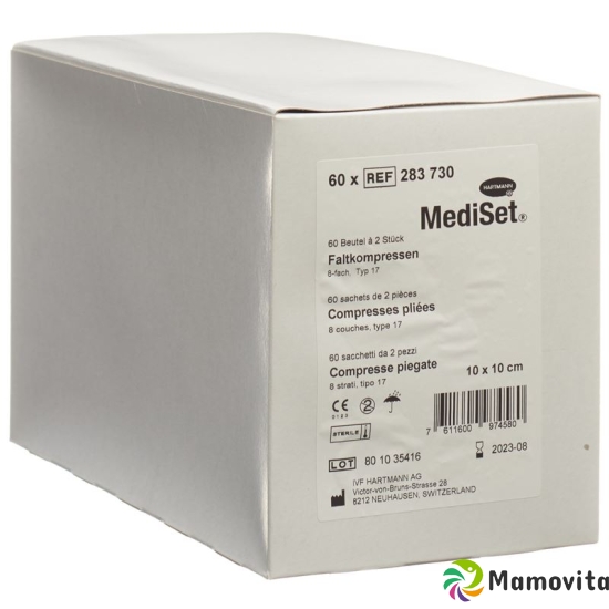 MediSet Faltkompressen Typ 17 8-fach 10x10cm 2 Stück buy online