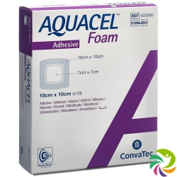 Aquacel Foam 10x10cm Adhesive 10 Stück