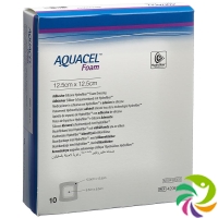 Aquacel Foam 12.5x12.5cm Adhesive 10 Stück