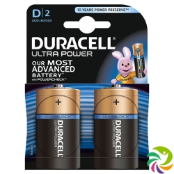 Duracell Ultra Power Batterie MX1300 D 1.5V 2 Stück