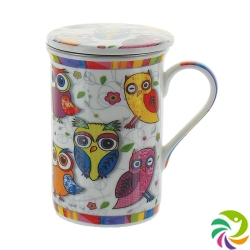 Herboristeria tea cup owls with strainer