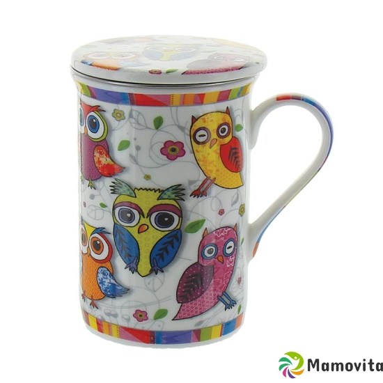 Herboristeria tea cup owls with strainer buy online