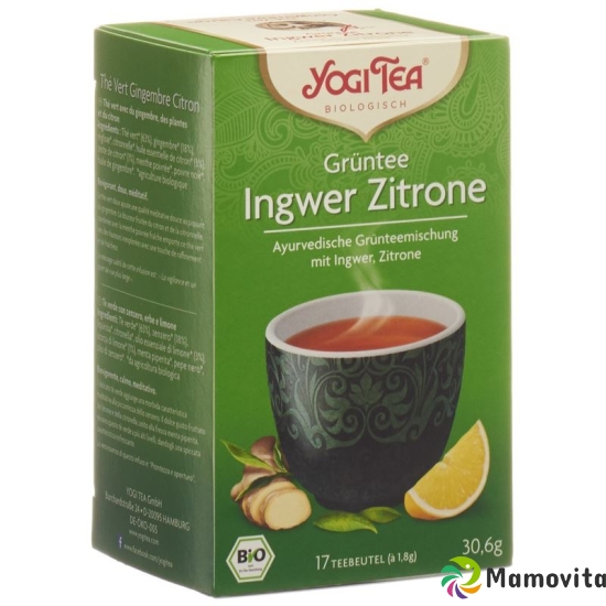 Yogi Green Tea Ingwer Zitrone Beutel 17 Stück buy online