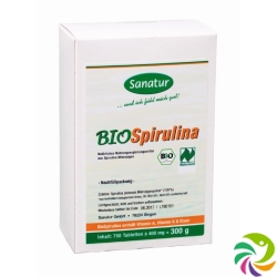 Bio Spirulina Hau Tabletten 400mg Refill 750 Stück