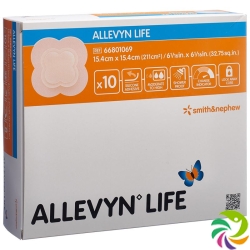 Allevyn Life Adhäsiver Silikonschaumverband 15.4x15.4cm 10 Stück